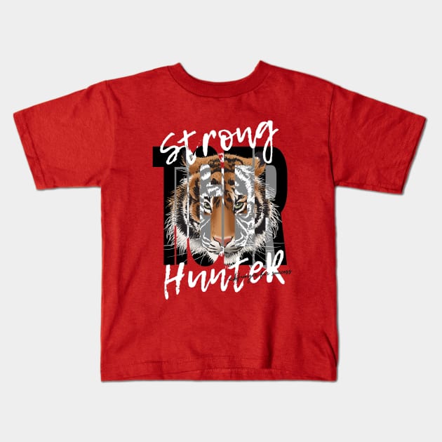 Strong hunter Kids T-Shirt by RamsApparel08